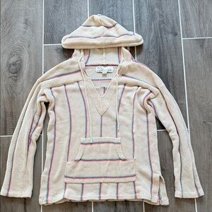 Vintage Havana Cream Striped Hoodie